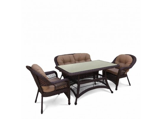 Комплект плетеной мебели T130/LV-520BB-Brown_Beige в Набережных Челнах