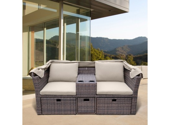 Комплект плетеной мебели AFM-330B Brown в Набережных Челнах