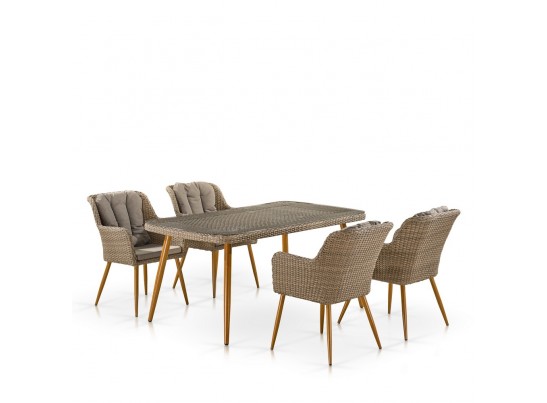 Комплект плетеной мебели T363B/Y363B-W65 Light Brown 4Pcs в Набережных Челнах