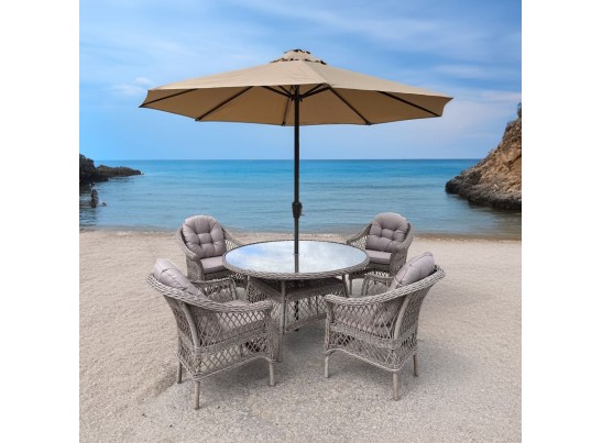 Комплект мебели T219/LV-217 Beige (4+1) с подушками в комплекте в Набережных Челнах