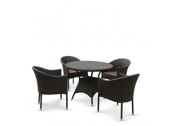 Комплект мебели из иск. ротанга T197ANS/Y350A-W53 Brown (4+1) в Набережных Челнах
