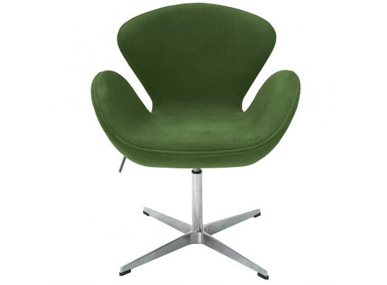 Кресло SWAN CHAIR зеленый, искусственная замша в Набережных Челнах