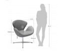 Кресло SWAN CHAIR зеленый, искусственная замша в Набережных Челнах