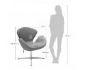 Кресло SWAN STYLE CHAIR латте, экокожа в Набережных Челнах