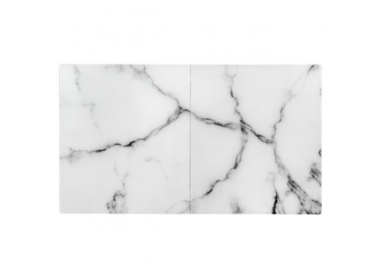 Стол Areal раскладной 140-180х80х75 белый мрамор с белыми ножками в Набережных Челнах