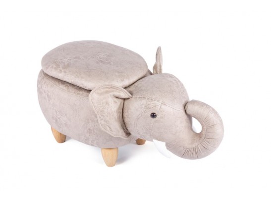 Пуф Слон с отсеком для хранения французский серый в Набережных Челнах