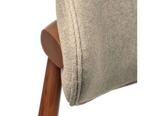 Стул полубарный Lucas 3 латте букле с ножками цвета орех в Набережных Челнах