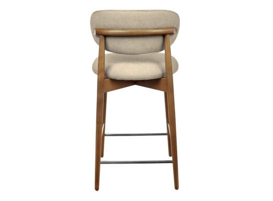 Стул полубарный Lucas 3 латте букле с ножками цвета орех в Набережных Челнах