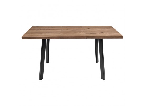 Стол Dublin раскладной 110-140х70х77 лиственница горная с чёрными ножками в Набережных Челнах
