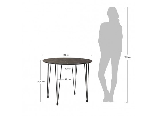 Стол Solution белый с чёрным, 100см в Набережных Челнах