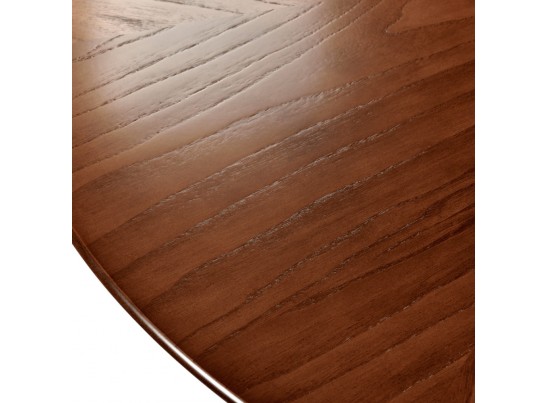 Стол Liverpool диам.110см, шпон орех "солнышко" с золотистыми ножками в Набережных Челнах