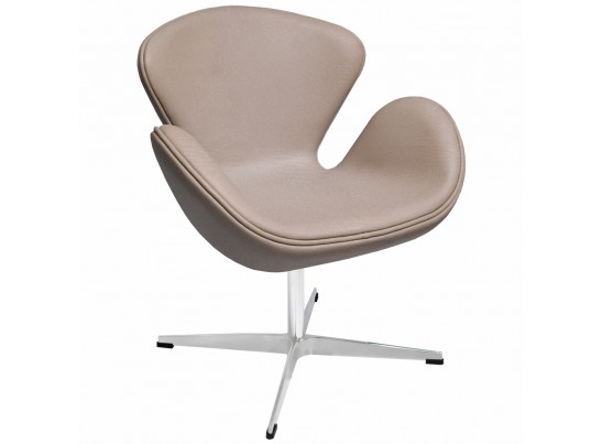 Кресло SWAN STYLE CHAIR латте, экокожа в Набережных Челнах