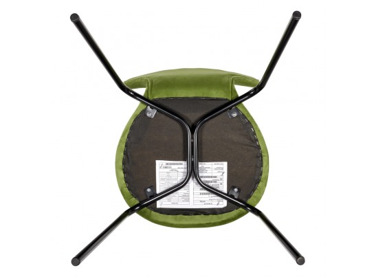 Стул Seven Style светло-зеленый велюр с чёрными ножками в Набережных Челнах