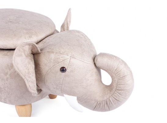 Пуф Слон с отсеком для хранения французский серый в Набережных Челнах