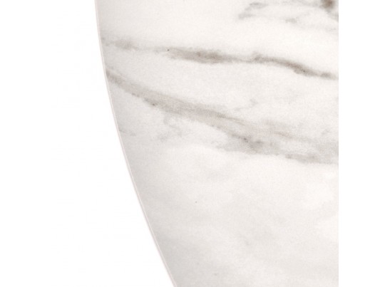 Стол Rudolf круглый раскладной 100-130x100x75см, светлый керамогранит, черный в Набережных Челнах