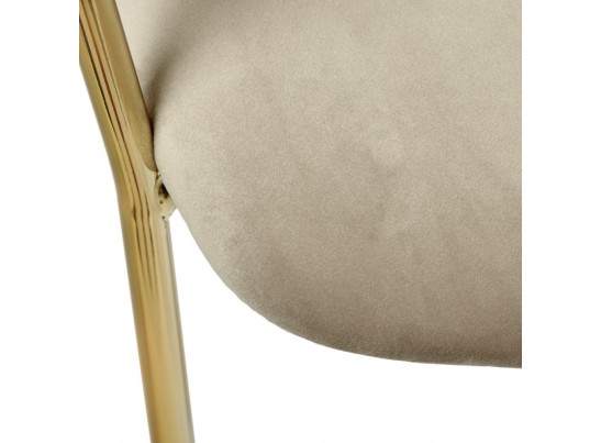 Комплект из 2-х стульев полубарных Turin латте с золотыми ножками в Набережных Челнах