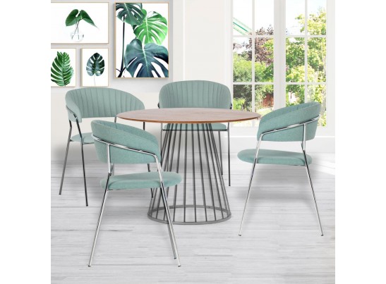 Стол Liverpool 110см, орех с хромированными ножками в Набережных Челнах