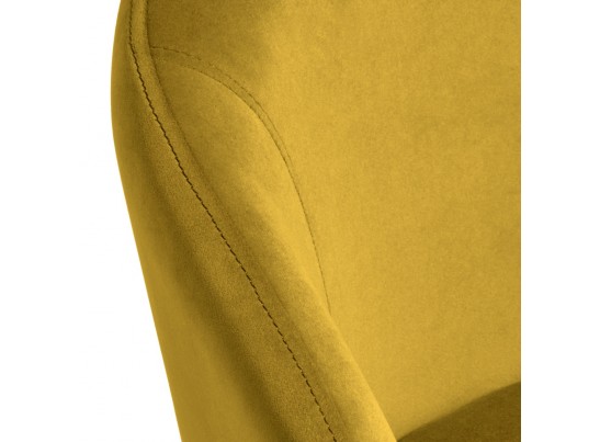Стул-полукресло Emil горчичный с золотыми ножками в Набережных Челнах