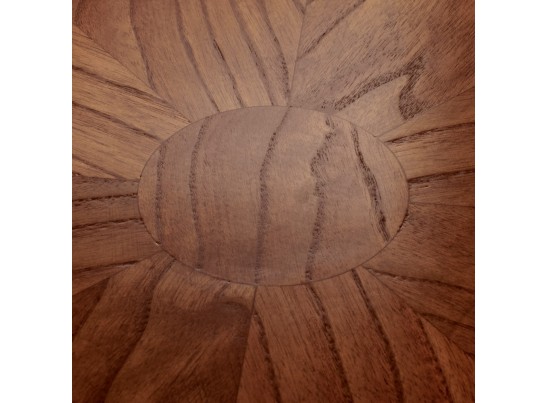 Стол Liverpool диам.110см, шпон орех "солнышко" с золотистыми ножками в Набережных Челнах