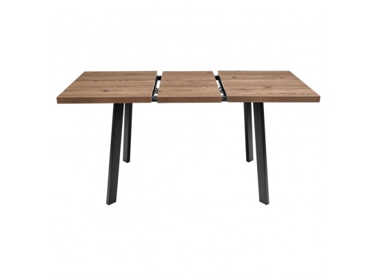 Стол Dublin раскладной 110-140х70х77 лиственница горная с чёрными ножками в Набережных Челнах