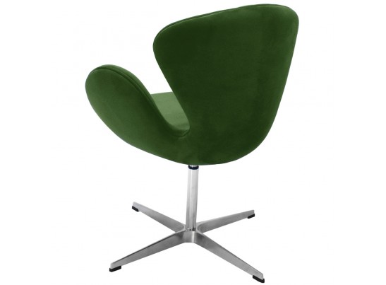 Кресло SWAN CHAIR зеленый, искусственная замша в Набережных Челнах