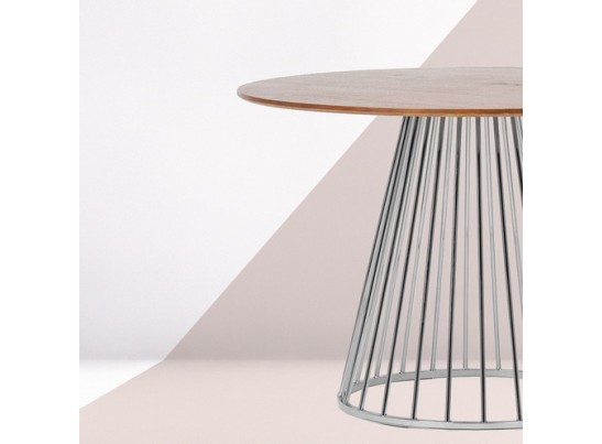 Стол Liverpool 110см, орех с хромированными ножками в Набережных Челнах