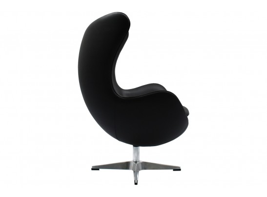 Кресло EGG STYLE чёрный, натуральная кожа в Набережных Челнах