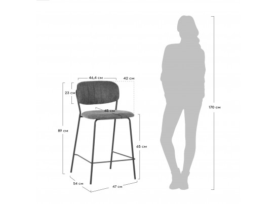 Стул полубарный Carol латте в Набережных Челнах