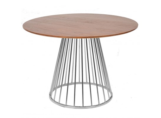 Стол Liverpool 110см, орех с хромированными ножками в Набережных Челнах