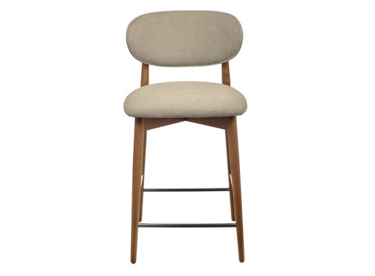 Стул полубарный Lucas 3 латте букле с ножками цвета орех в Набережных Челнах