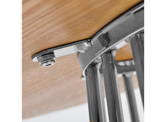 Стол Liverpool 110см, орех с хромированными ножками в Набережных Челнах