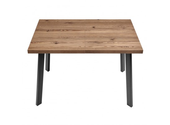 Стол Dublin раскладной 110-140х70х77 лиственница горная с чёрными ножками в Набережных Челнах