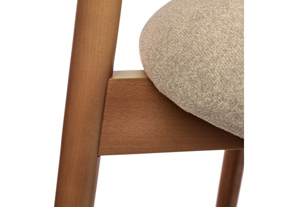 Стул полубарный Lucas 3 латте букле с ножками цвета орех в Набережных Челнах