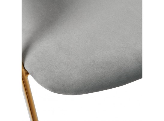 Комплект из 2-х стульев полубарных Turin серый с золотыми ножками в Набережных Челнах