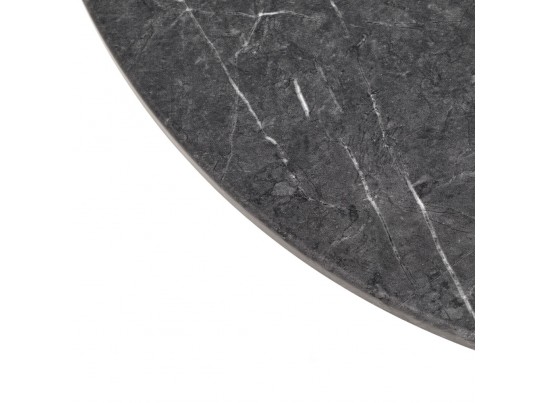 Набор кофейных столиков Tango серый мрамор с чёрными ножками, 2шт в Набережных Челнах