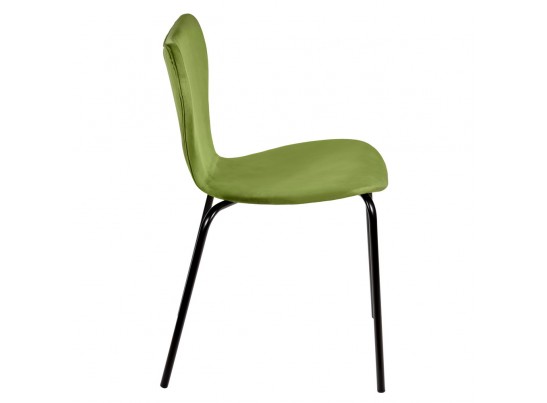Стул Seven Style светло-зеленый велюр с чёрными ножками в Набережных Челнах