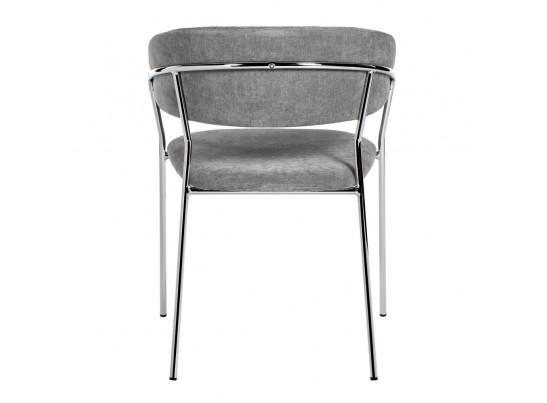 Комплект из 2-х стульев Turin серый вельвет с хромированными ножками в Набережных Челнах