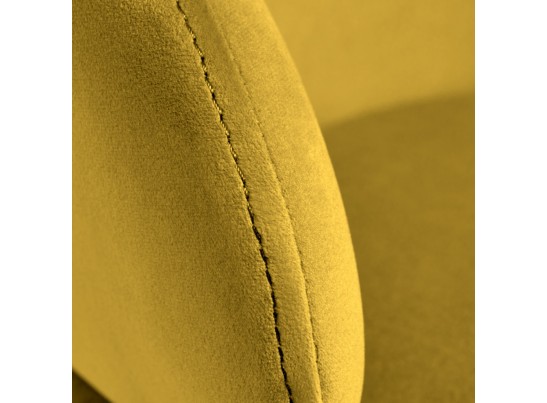 Стул-полукресло Emil горчичный с золотыми ножками в Набережных Челнах