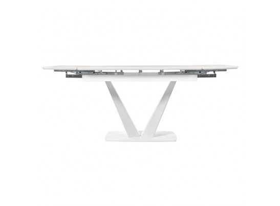 Стол Vito раскладной 120-184x80x75см, керамогранит белый мрамор, белый в Набережных Челнах