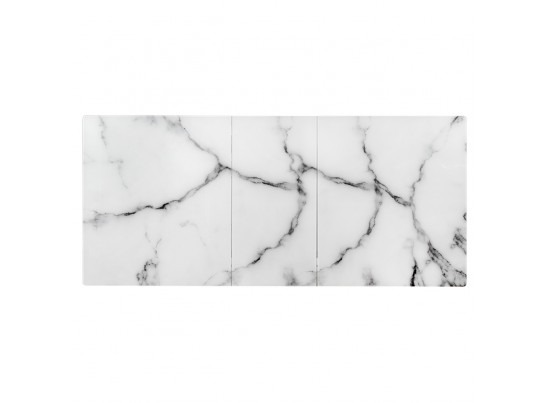 Стол Areal раскладной 140-180х80х75 белый мрамор с белыми ножками в Набережных Челнах