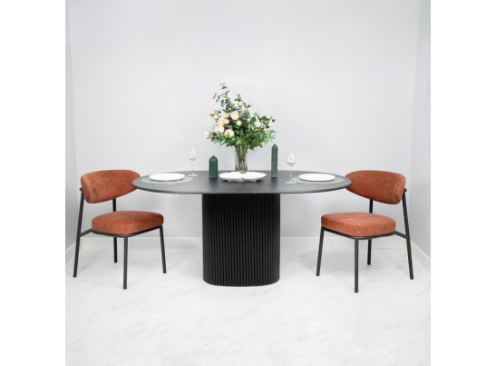 Стул Lucas 2 терракотовый шенилл с чёрными ножками в Набережных Челнах