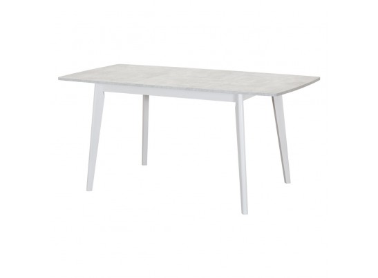 Стол Oslo раскладной 120-160x80x76см, Бетон лайт, белый в Набережных Челнах