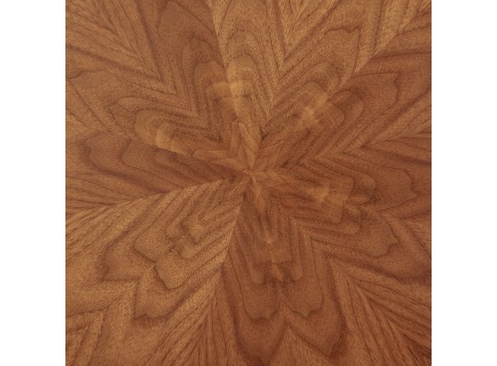 Стол Liverpool диам.110см, шпон орех лучевой набор, с чёрными ножками в Набережных Челнах