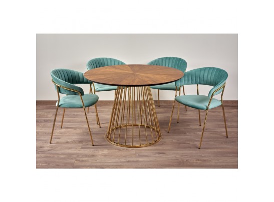 Комплект из 2-х стульев Turin бирюзовый с золотыми ножками в Набережных Челнах