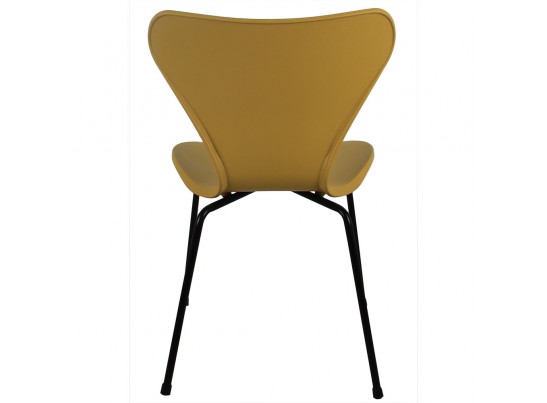 Стул Seven горчичный с чёрными ножками в Набережных Челнах