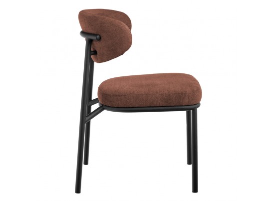 Стул Lucas 2 терракотовый шенилл с чёрными ножками в Набережных Челнах