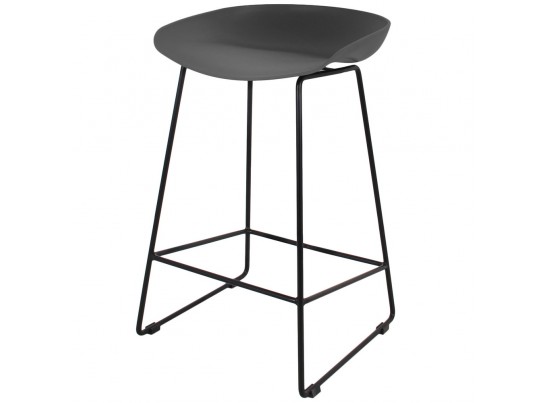 Стул полубарный Neo чёрный с чёрными ножками в Набережных Челнах