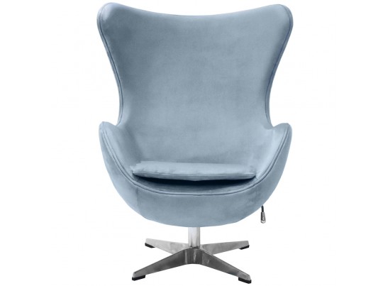 Кресло EGG CHAIR серый, искусственная замша в Набережных Челнах