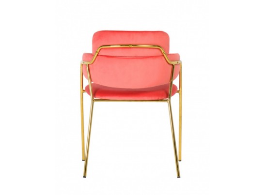 Стул Napoli коралловый с золотыми ножками в Набережных Челнах