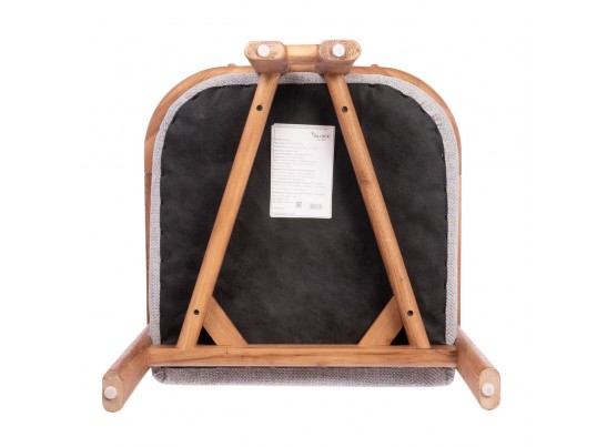 Стул Rich рогожка бежево-голубая с ножками цвета орех в Набережных Челнах